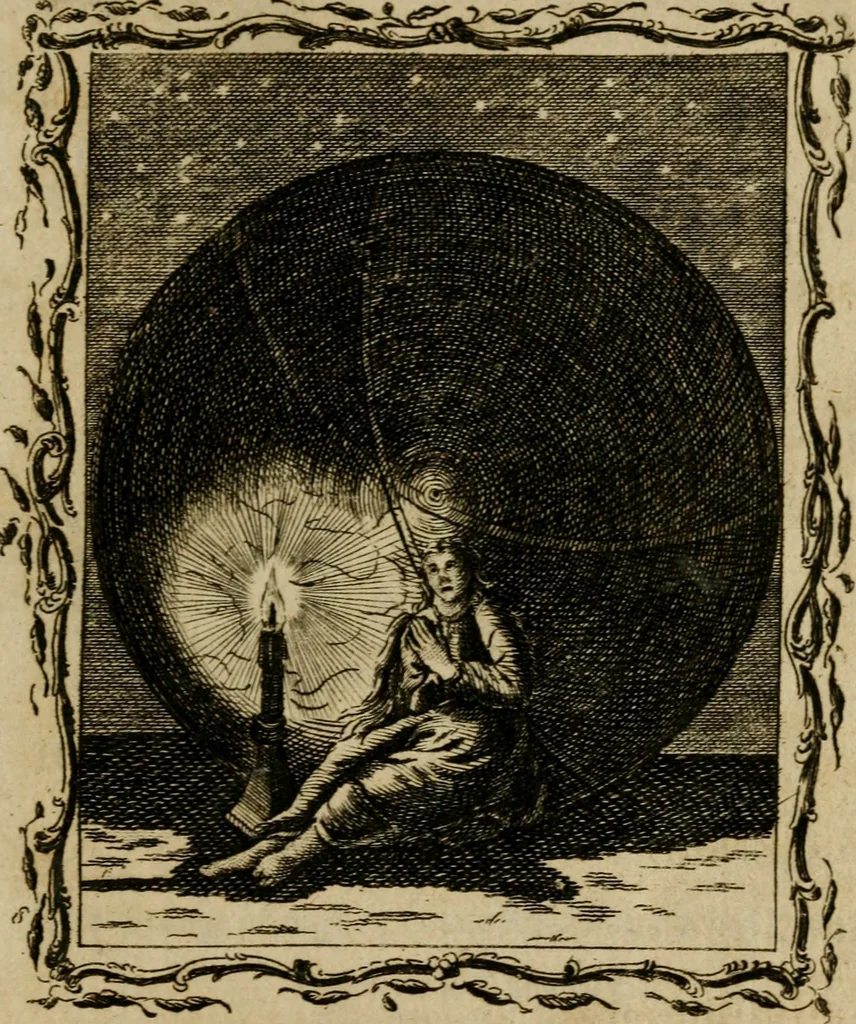 An illustration from Emblems divine and moral ; together with Hieroglyphics of the life of man, 1777, leaf 84