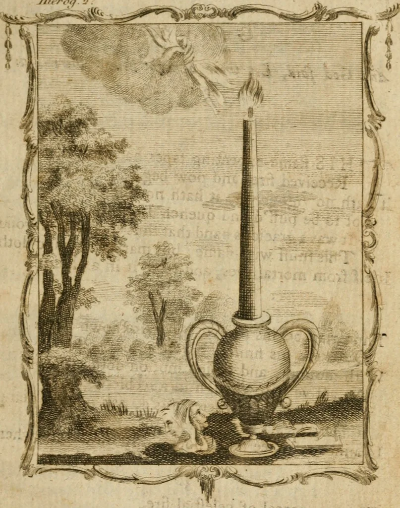 An illustration from Emblems divine and moral ; together with Hieroglyphics of the life of man, 1777, leaf 16