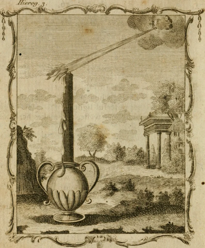 An illustration from Emblems divine and moral ; together with Hieroglyphics of the life of man, 1777, leaf 21