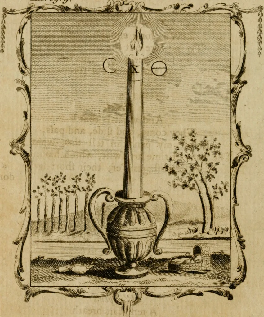 An illustration from Emblems divine and moral ; together with Hieroglyphics of the life of man, 1777, leaf 51
