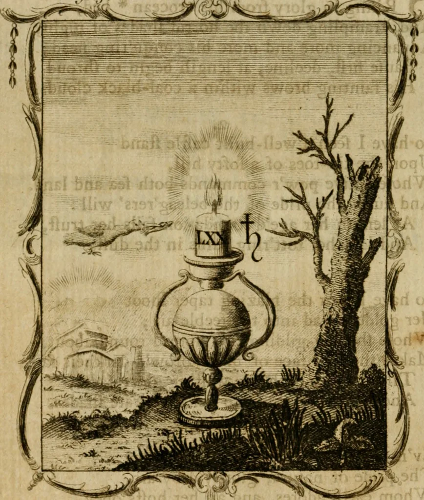 An illustration from Emblems divine and moral ; together with Hieroglyphics of the life of man, 1777, leaf 79