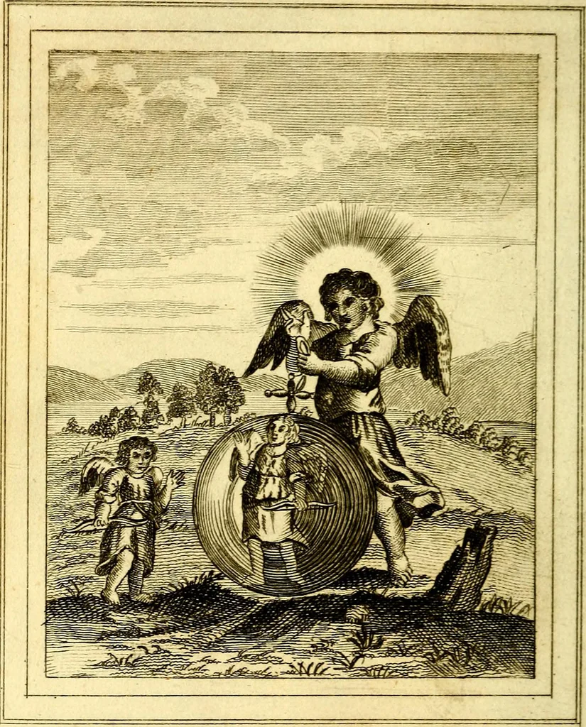 An illustration from Emblems, divine and moral, 1824, leaf 145