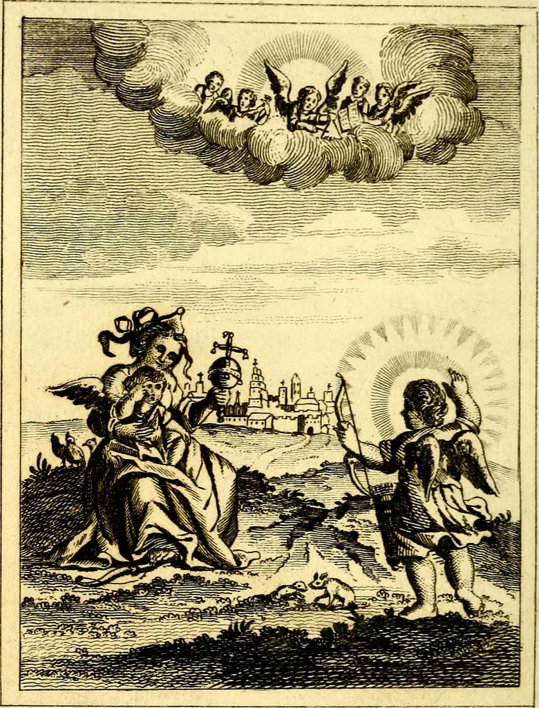 An illustration from Emblems, divine and moral, 1824, leaf 157