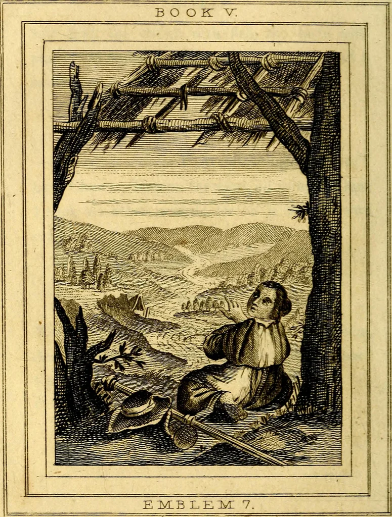 An illustration from Emblems, divine and moral, 1824, leaf 181