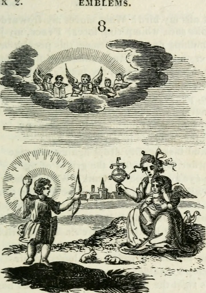 An illustration from Emblems, divine and moral, 1818, leaf 104