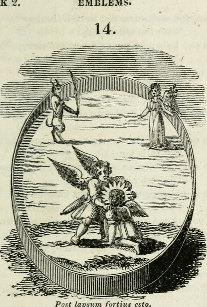 An illustration from Emblems, divine and moral, 1818, leaf 128