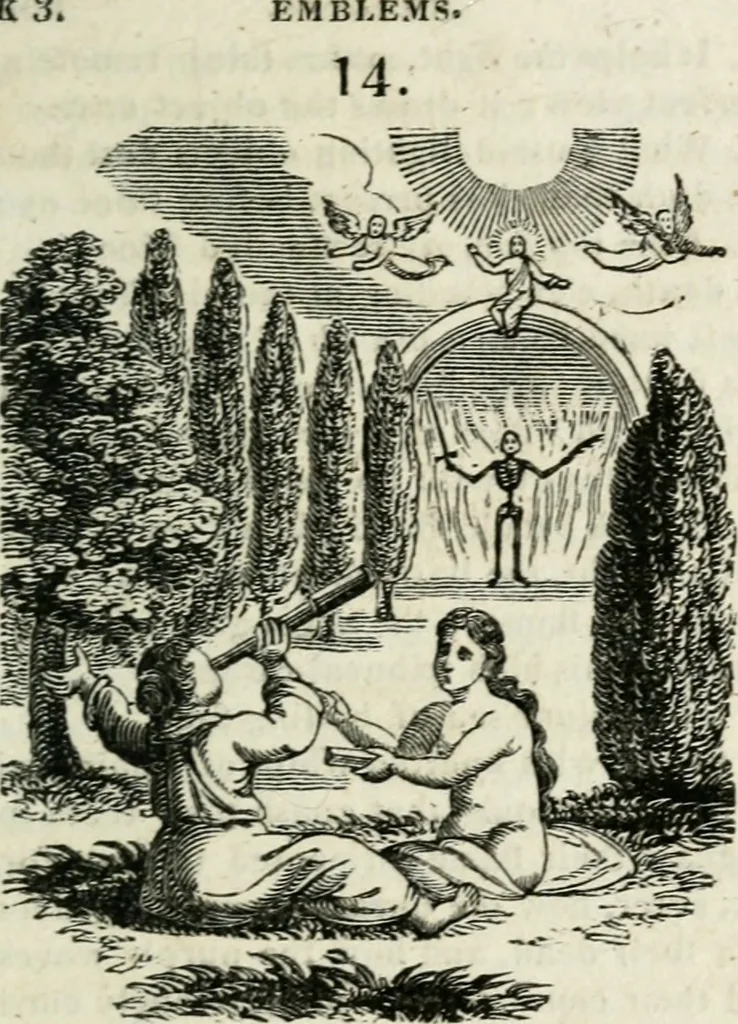 An illustration from Emblems, divine and moral, 1818, leaf 192