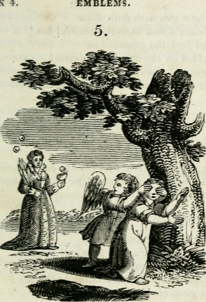 An illustration from Emblems, divine and moral, 1818, leaf 216