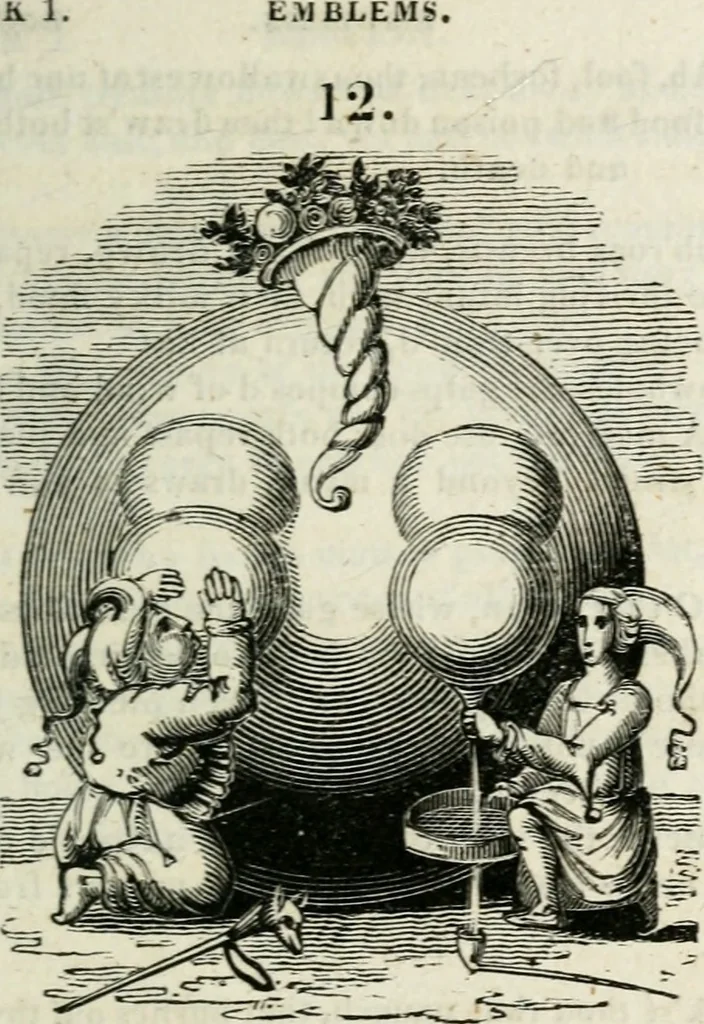 An illustration from Emblems, divine and moral, 1818, leaf 60