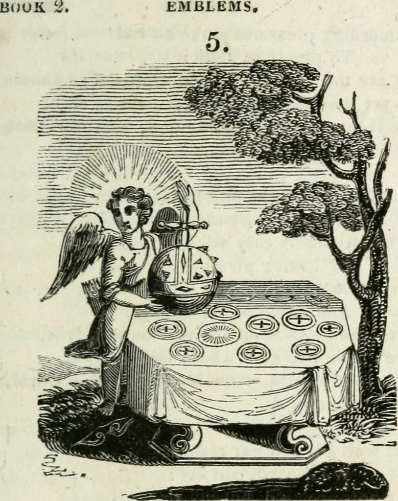 An illustration from Emblems, divine and moral, 1818, leaf 92