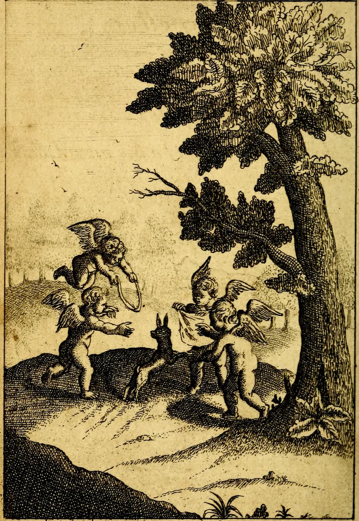 An illustration from Emblems of love, in four languages. Dedicated to the ladys by Ph. Ayres, esq, 1600, leaf 125