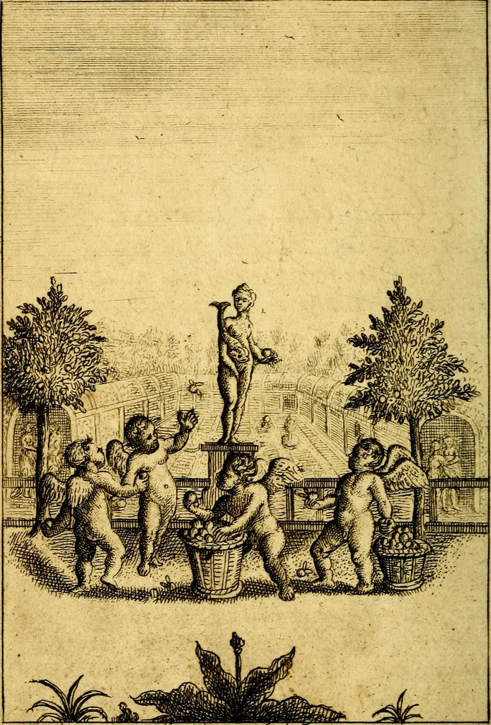 An illustration from Emblems of love, in four languages. Dedicated to the ladys by Ph. Ayres, esq, 1600, leaf 149
