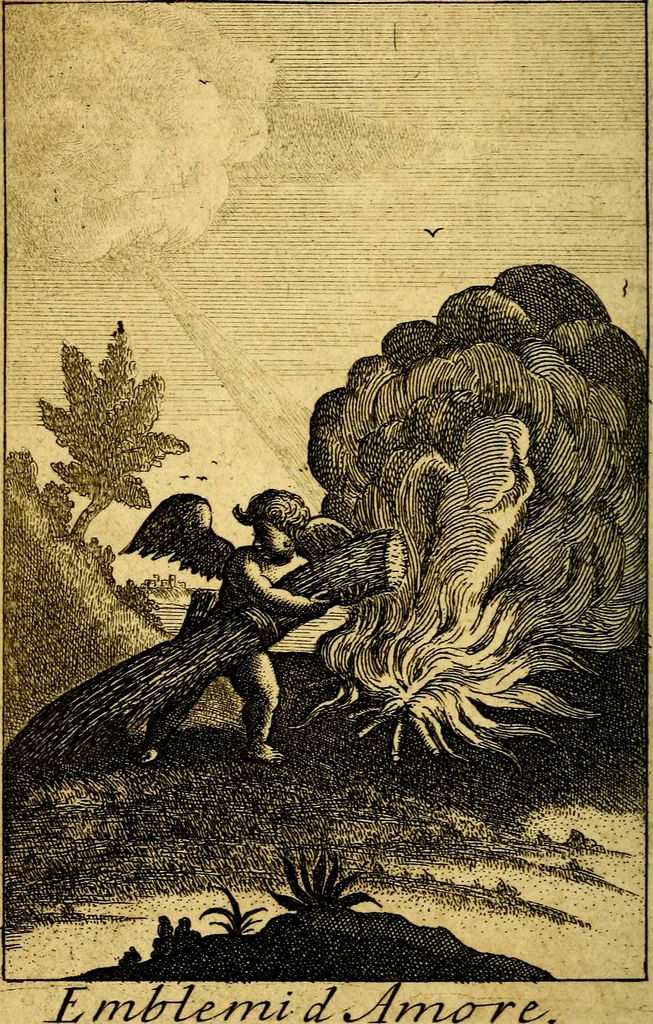 An illustration from Emblems of love, in four languages. Dedicated to the ladys by Ph. Ayres, esq, 1600, leaf 173