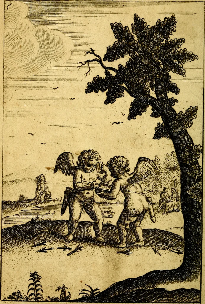An illustration from Emblems of love, in four languages. Dedicated to the ladys by Ph. Ayres, esq, 1600, leaf 33