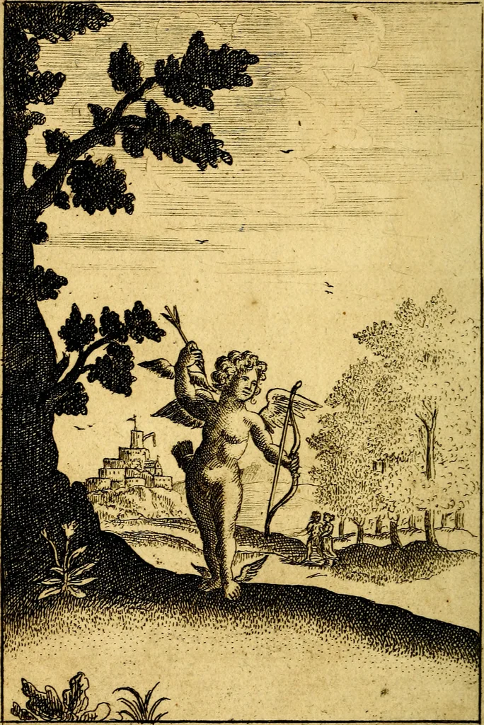 An illustration from Emblems of love, in four languages. Dedicated to the ladys by Ph. Ayres, esq, 1600, leaf 37