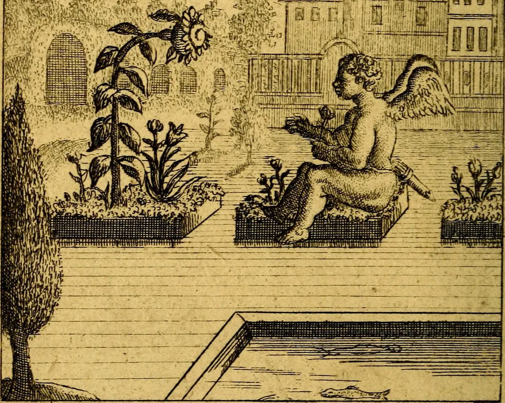 An illustration from Emblems of love, in four languages. Dedicated to the ladys by Ph. Ayres, esq, 1600, leaf 61