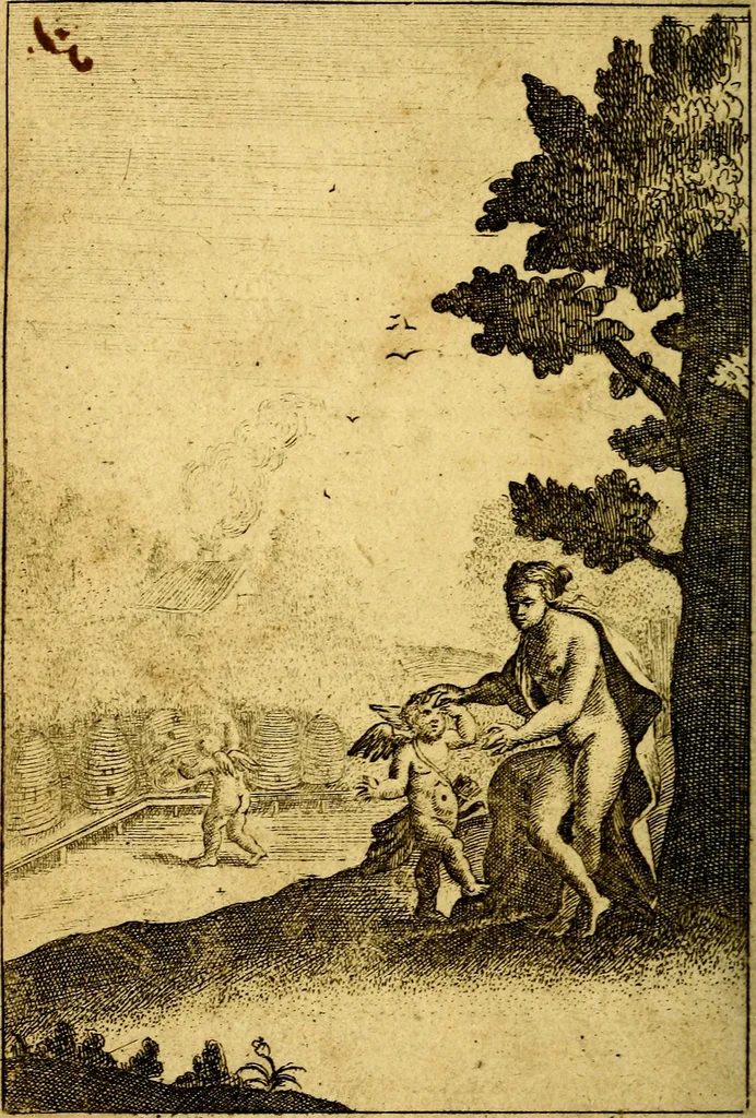 An illustration from Emblems of love, in four languages. Dedicated to the ladys by Ph. Ayres, esq, 1600, leaf 69