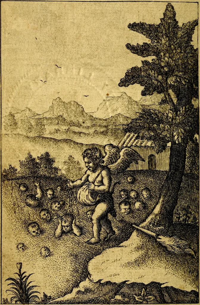 An illustration from Emblems of love, in four languages. Dedicated to the ladys by Ph. Ayres, esq, 1600, leaf 9