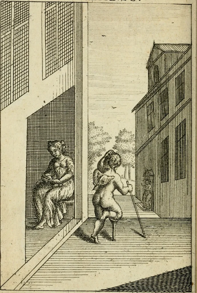 An illustration from Emblems of love, in four languages : dedicated to the ladys, 1683, leaf 103