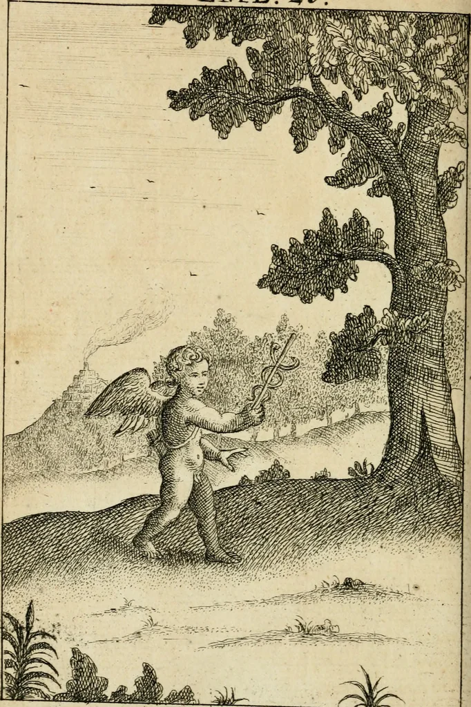 An illustration from Emblems of love, in four languages : dedicated to the ladys, 1683, leaf 119