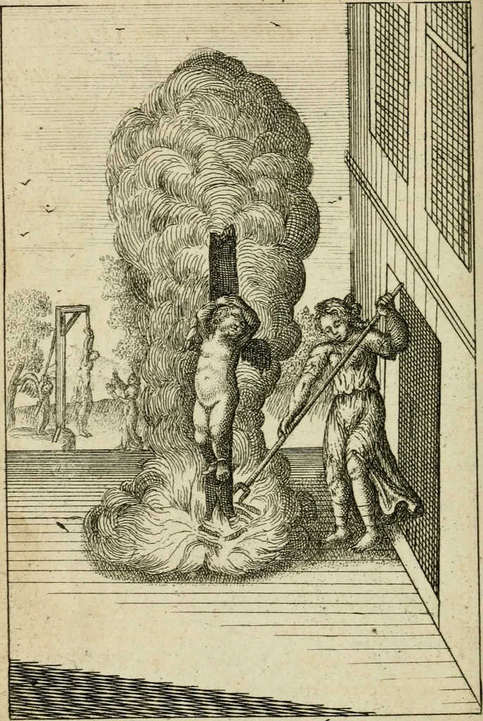 An illustration from Emblems of love, in four languages : dedicated to the ladys, 1683, leaf 99