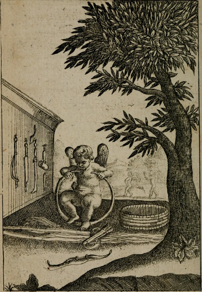 An illustration from Emblems of love in four languages : dedicated to the ladys, 1747, leaf 131