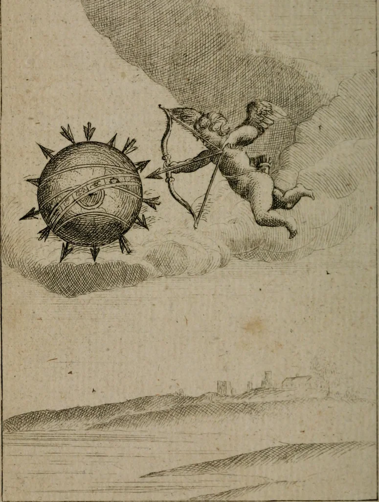 An illustration from Emblems of love in four languages : dedicated to the ladys, 1747, leaf 139
