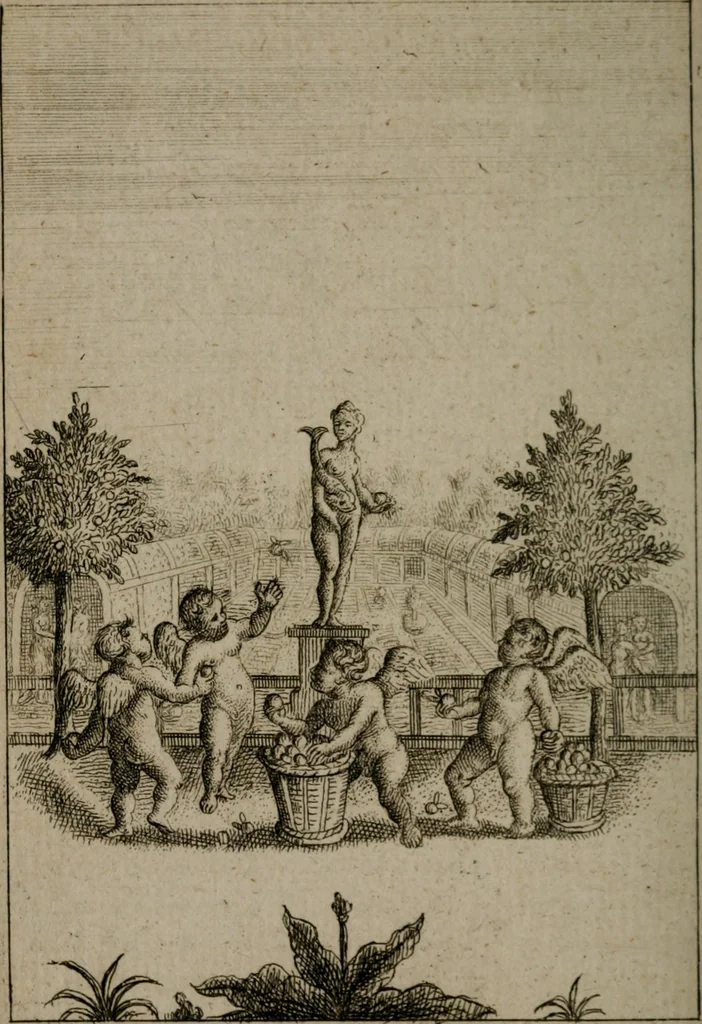 An illustration from Emblems of love in four languages : dedicated to the ladys, 1747, leaf 151