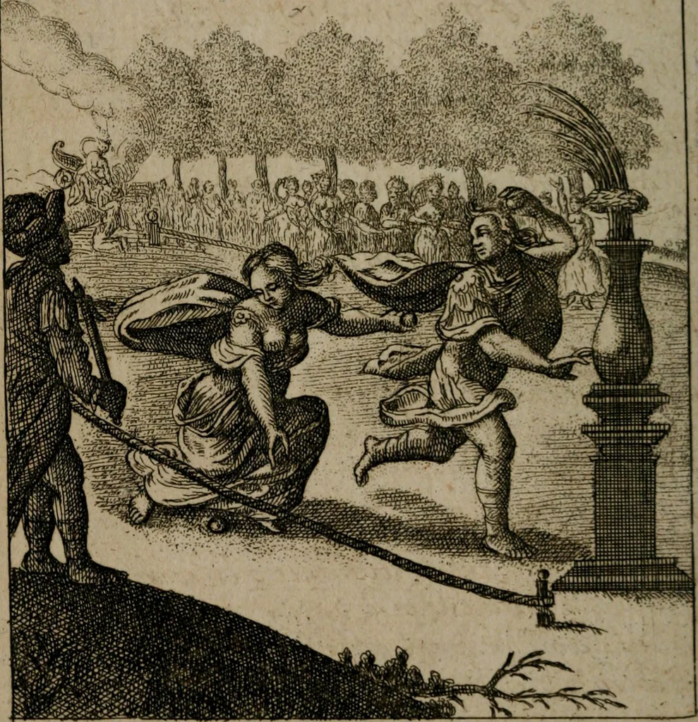 An illustration from Emblems of love in four languages : dedicated to the ladys, 1747, leaf 163
