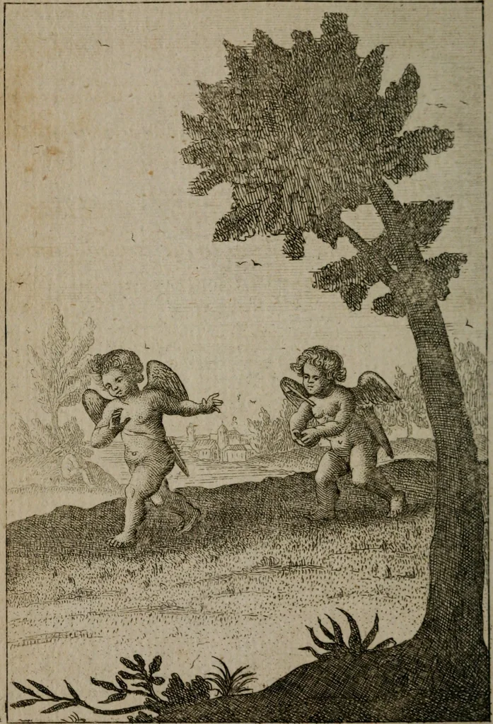 An illustration from Emblems of love in four languages : dedicated to the ladys, 1747, leaf 171