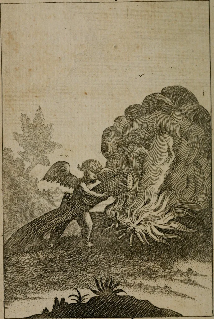 An illustration from Emblems of love in four languages : dedicated to the ladys, 1747, leaf 175