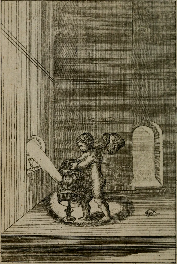 An illustration from Emblems of love in four languages : dedicated to the ladys, 1747, leaf 51