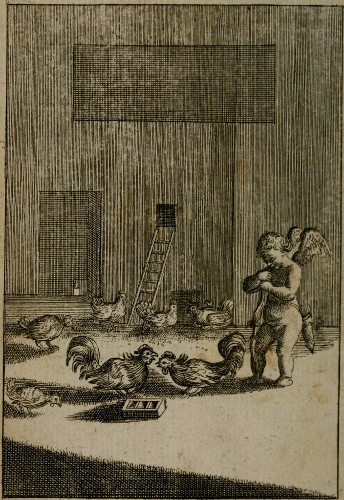 An illustration from Emblems of love in four languages : dedicated to the ladys, 1747, leaf 55