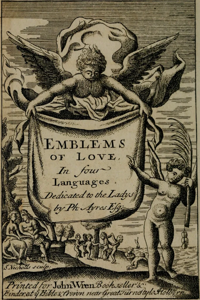 An illustration from Emblems of love in four languages : dedicated to the ladys, 1747, leaf 7