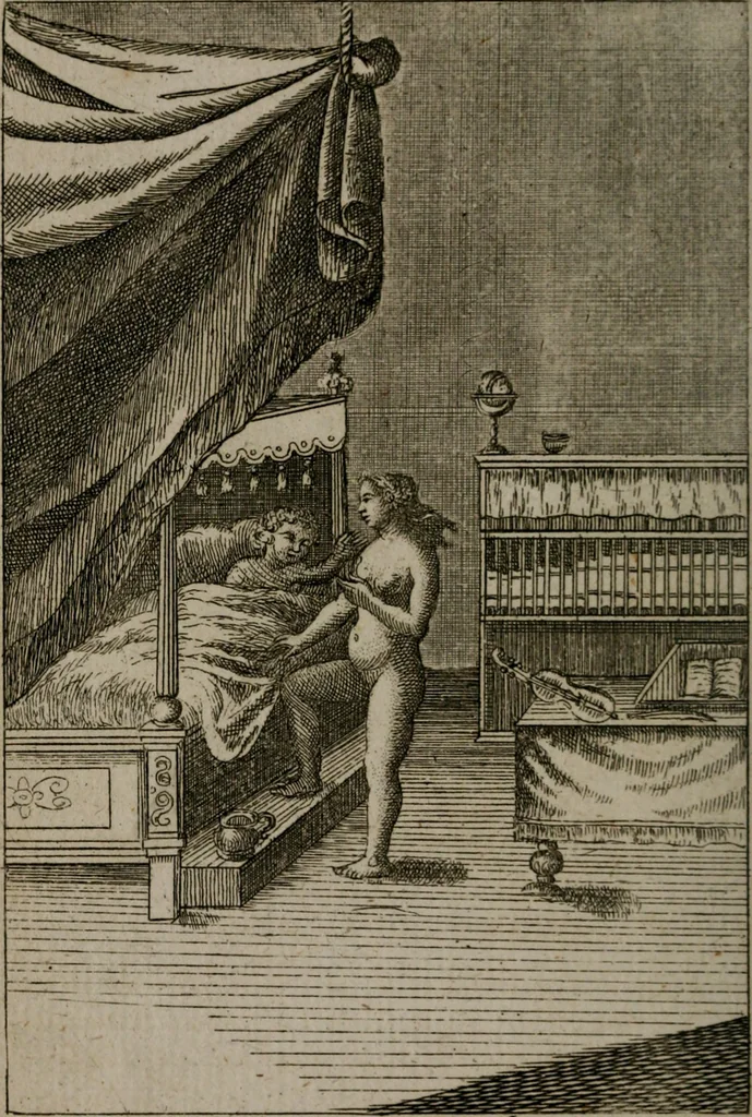 An illustration from Emblems of love in four languages : dedicated to the ladys, 1747, leaf 87