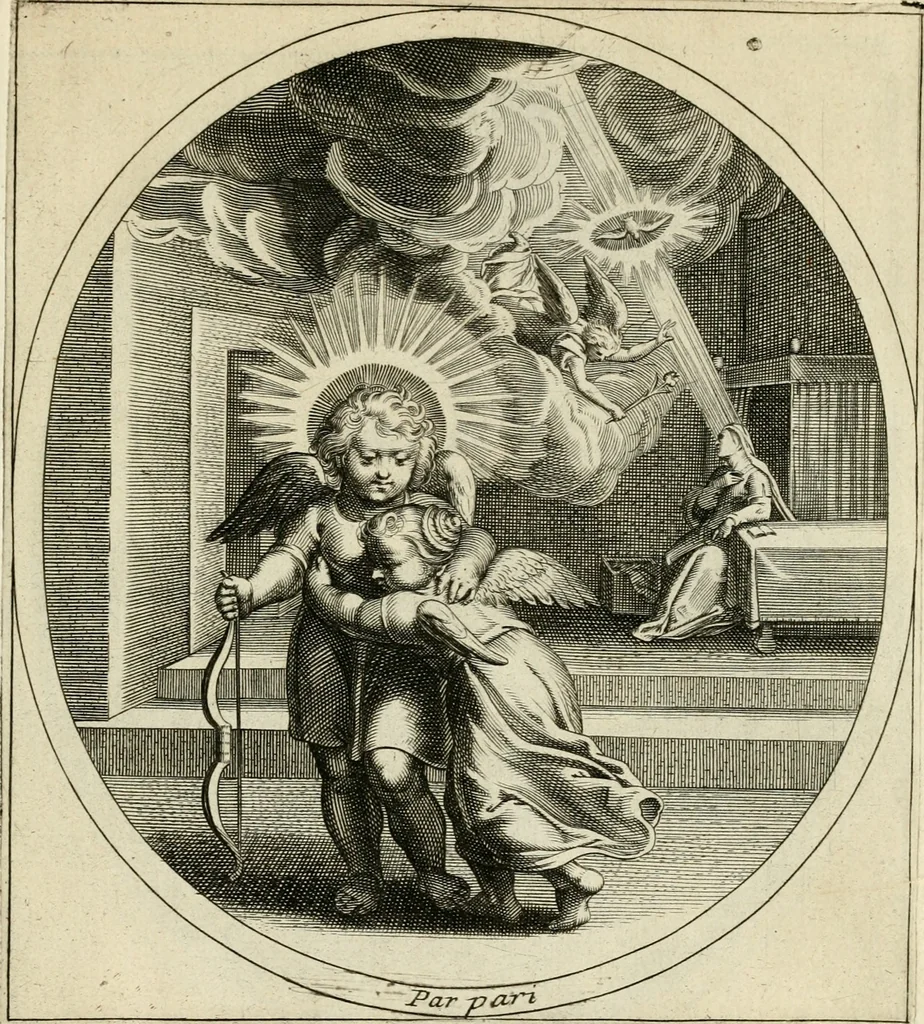 An illustration from Emblesmes de l'amour diuin, 1690, leaf 10