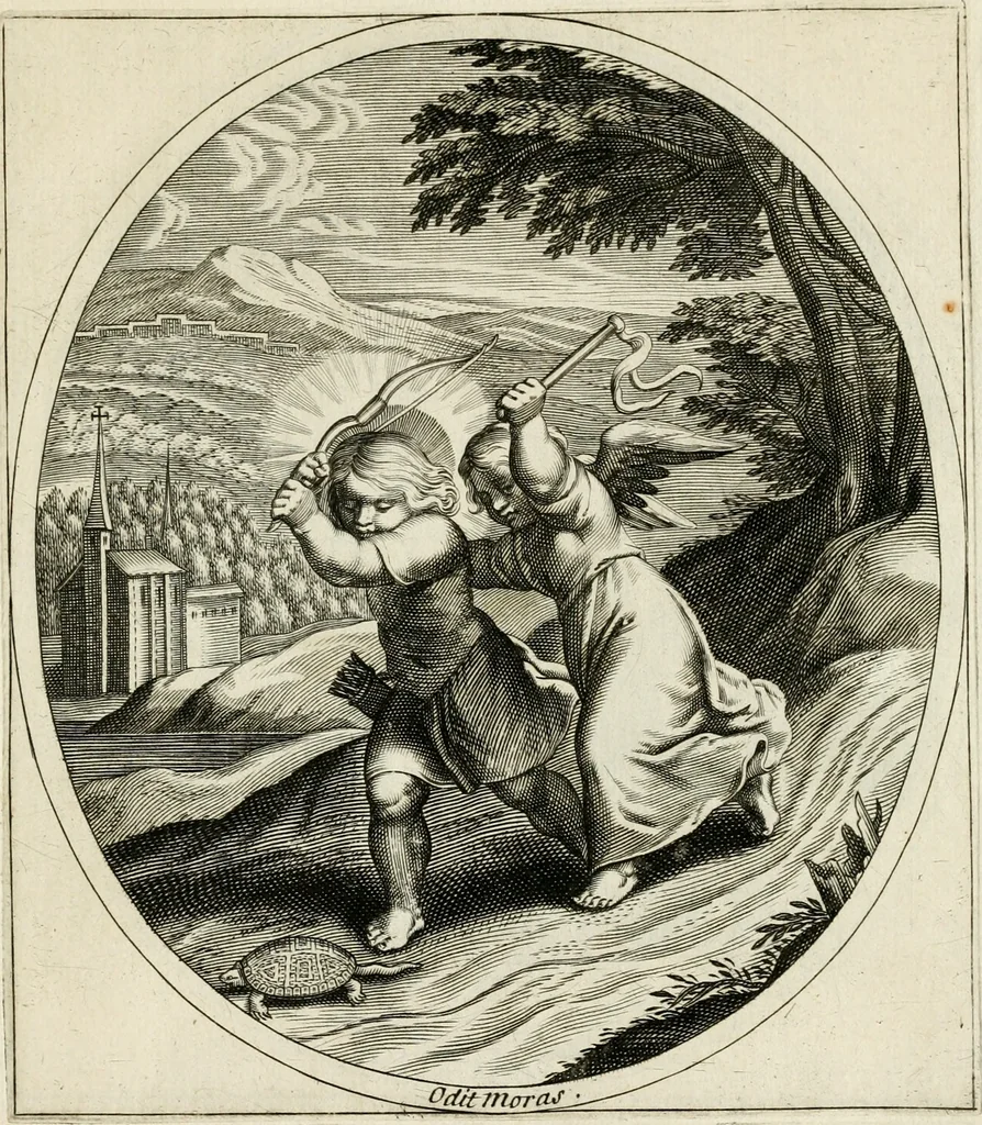An illustration from Emblesmes de l'amour diuin, 1690, leaf 12