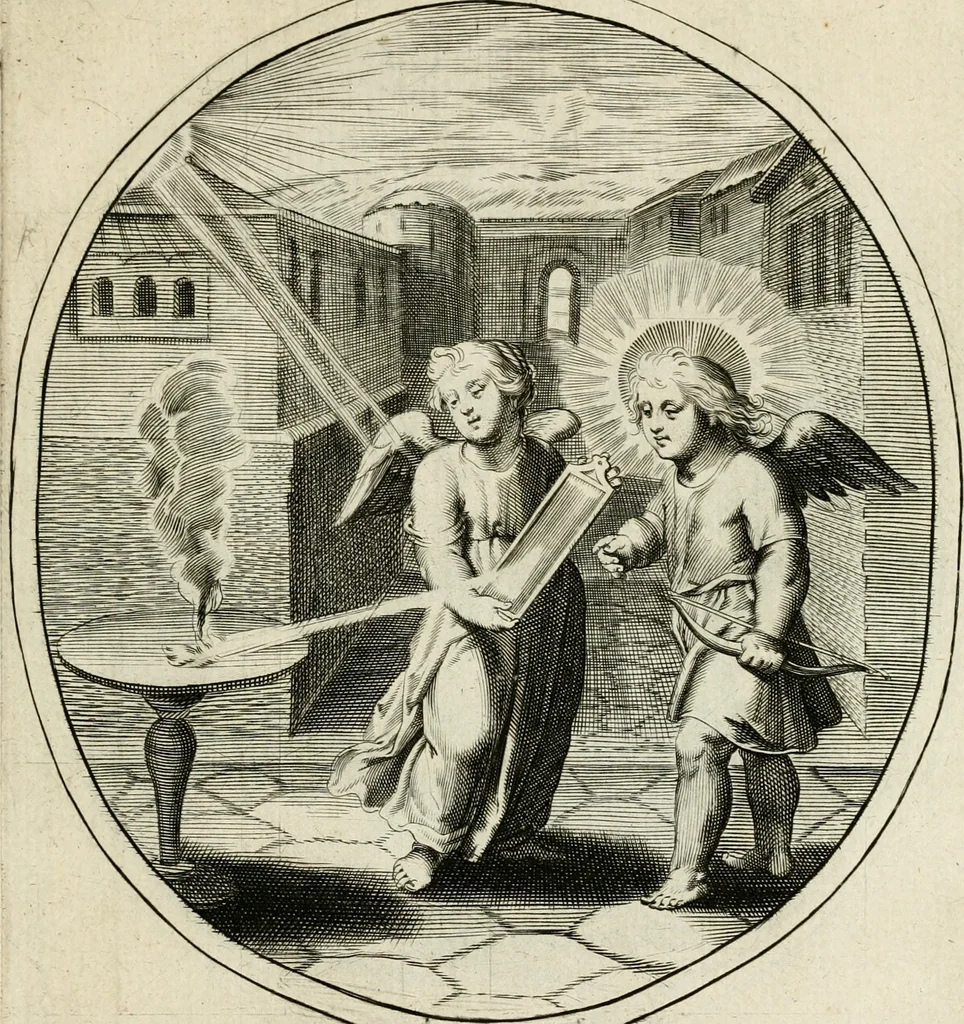 An illustration from Emblesmes de l'amour diuin, 1690, leaf 24