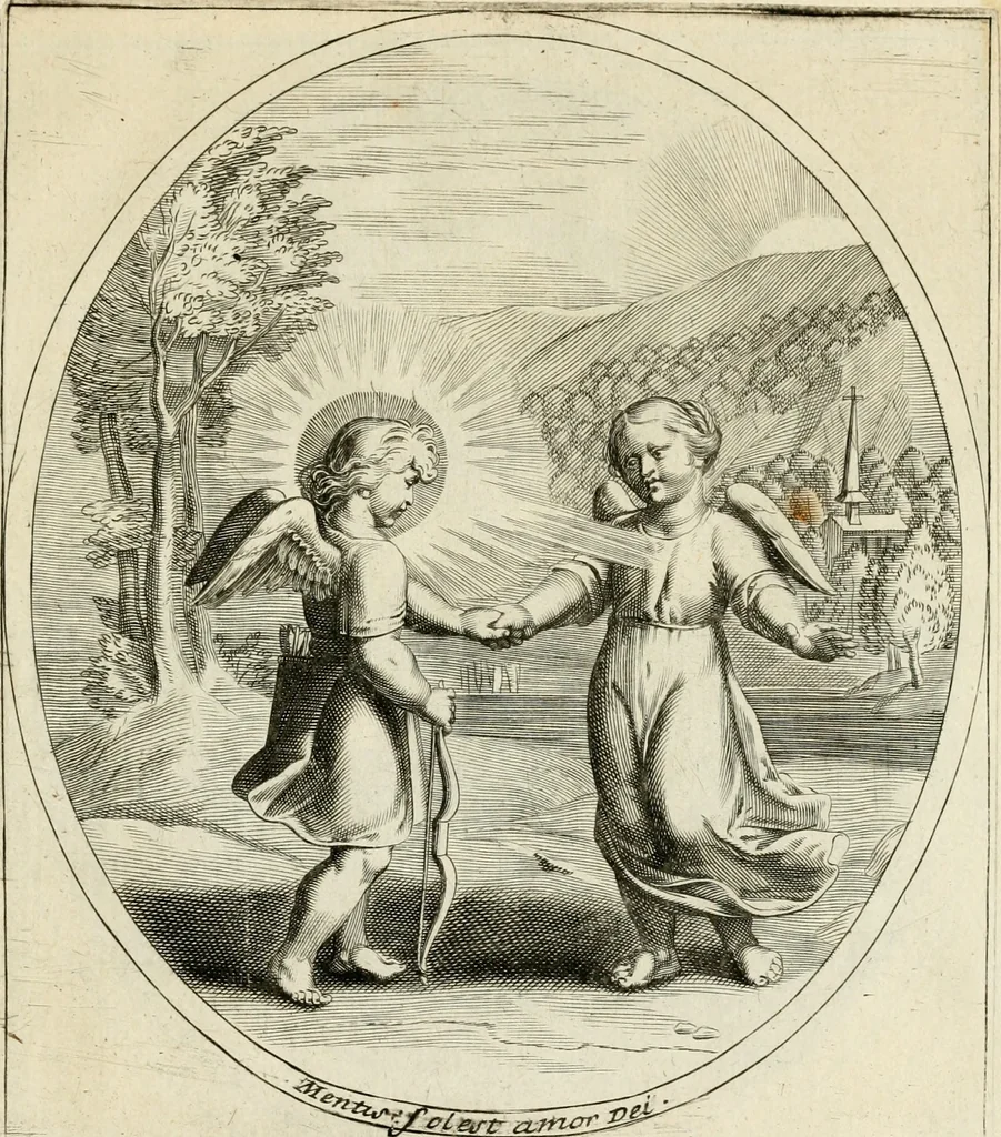 An illustration from Emblesmes de l'amour diuin, 1690, leaf 30