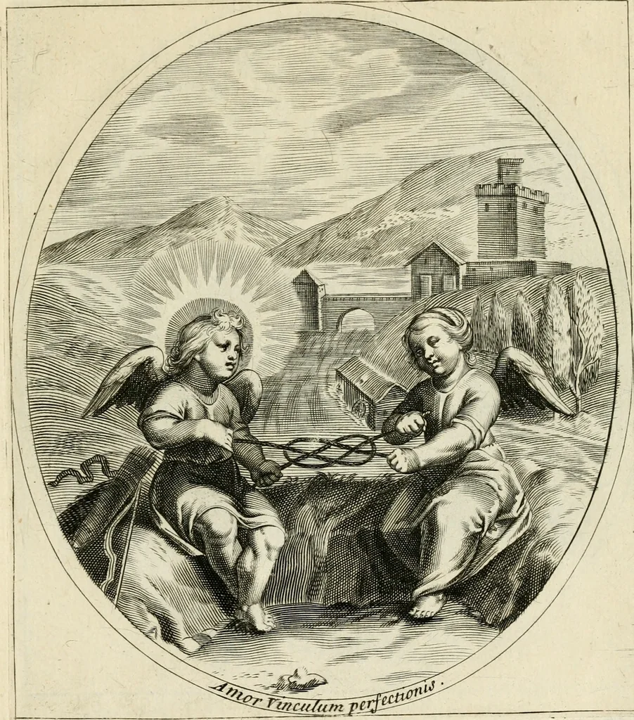 An illustration from Emblesmes de l'amour diuin, 1690, leaf 38