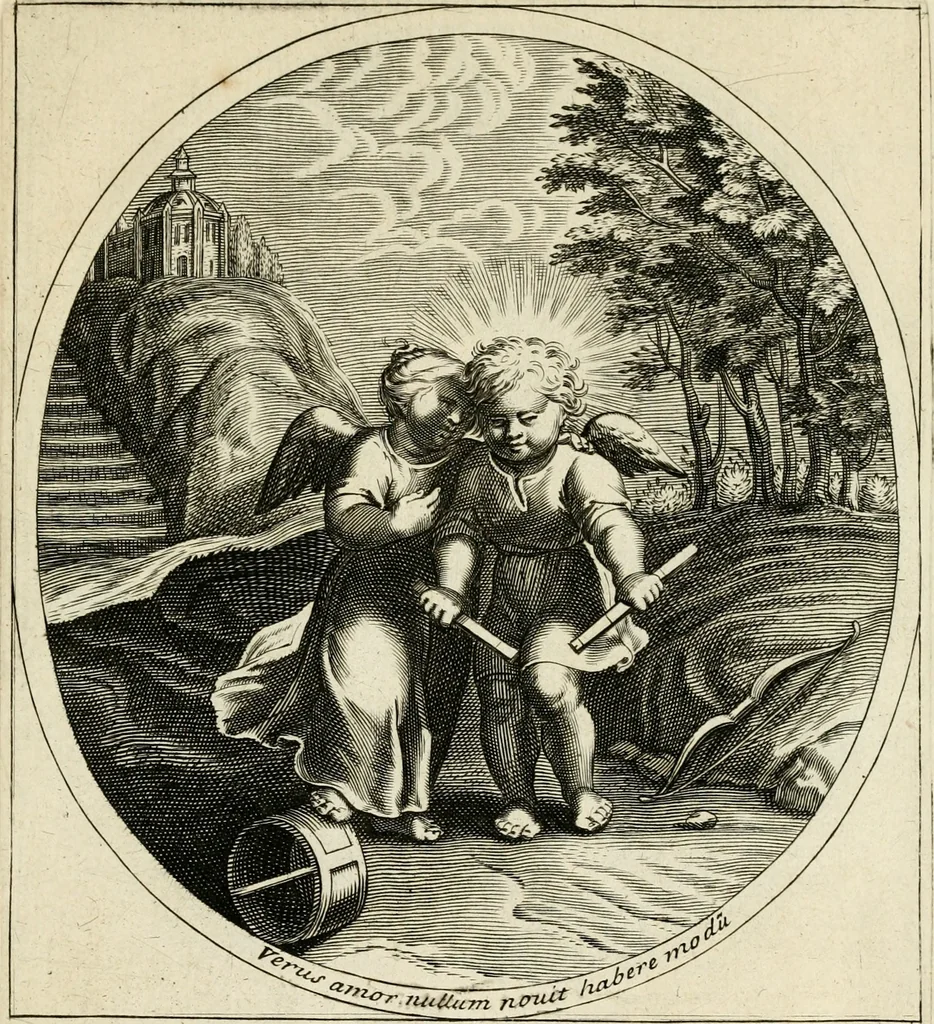 An illustration from Emblesmes de l'amour diuin, 1690, leaf 40