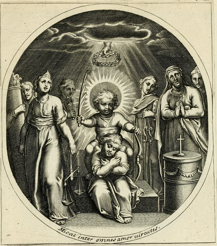 An illustration from Emblesmes de l'amour diuin, 1690, leaf 50