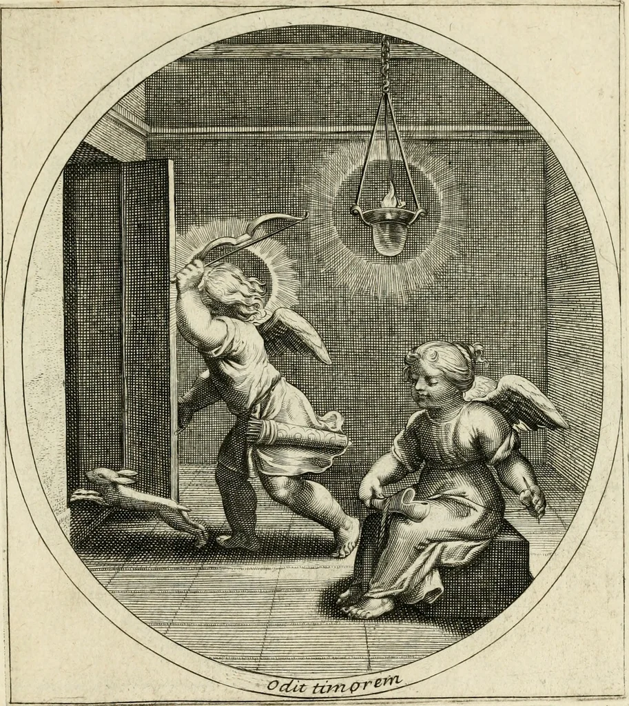 An illustration from Emblesmes de l'amour diuin, 1690, leaf 52