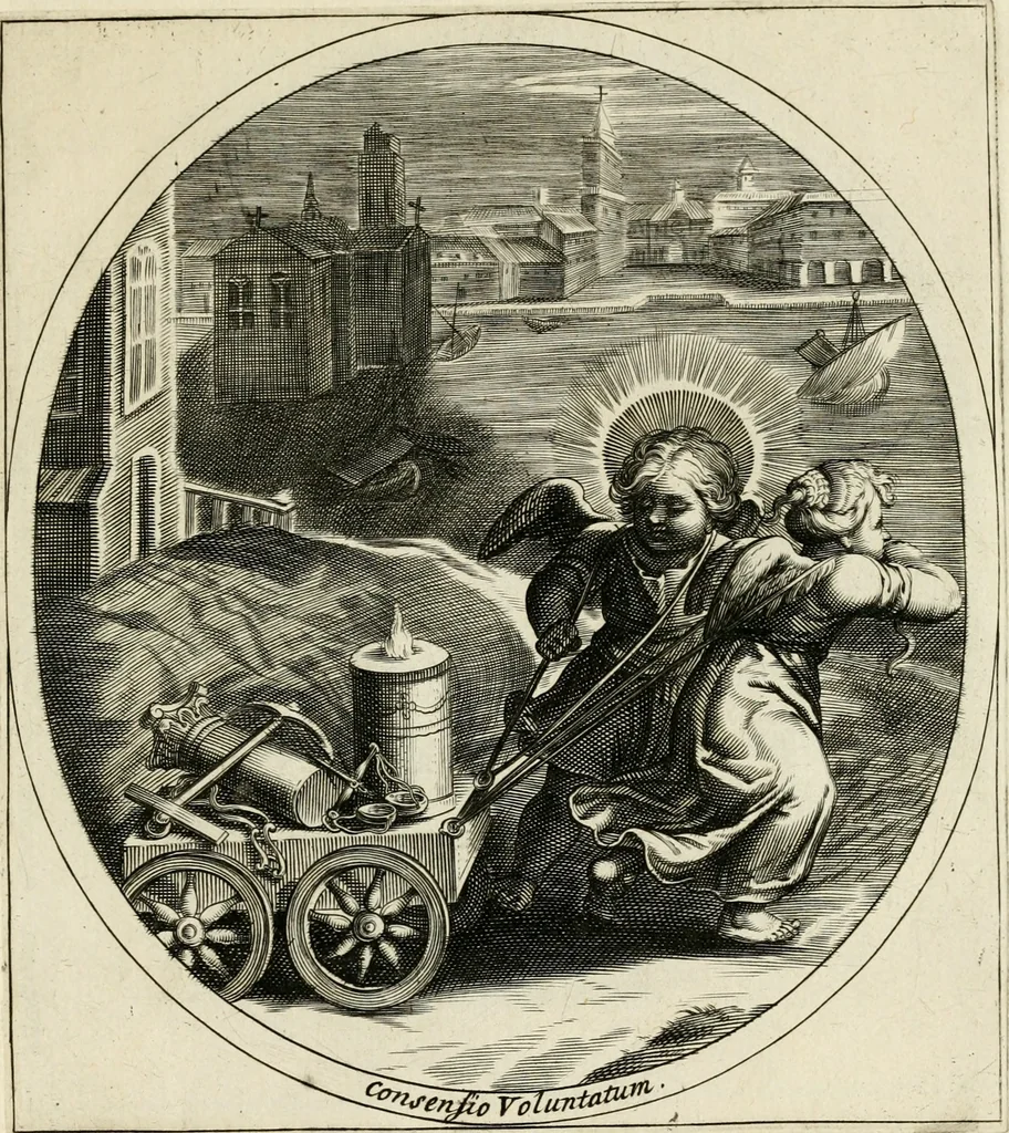 An illustration from Emblesmes de l'amour diuin, 1690, leaf 8
