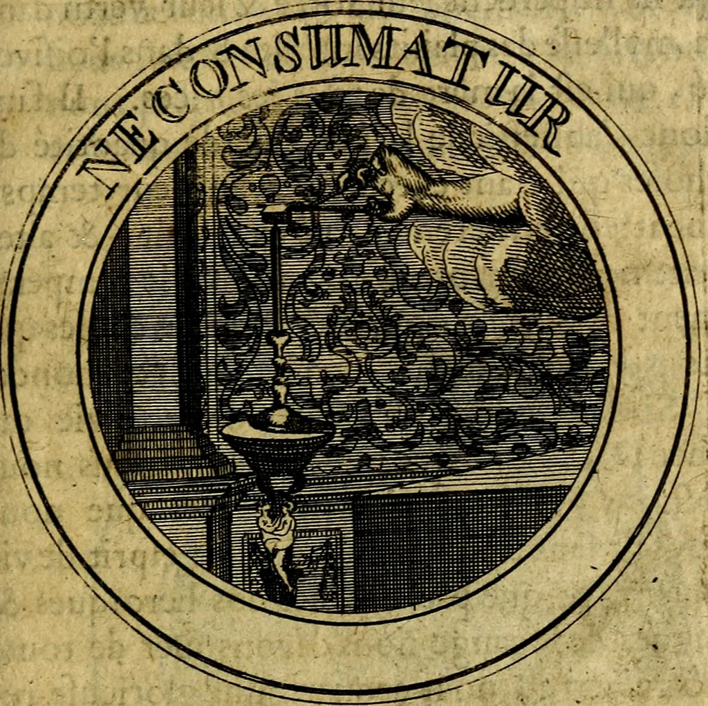 An illustration from Emblémes; ou, Devises chrétiennes, 1697, leaf 52