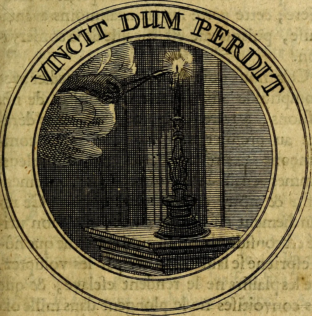 An illustration from Emblémes; ou, Devises chrétiennes, 1697, leaf 96