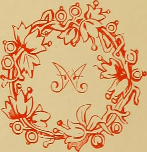 An illustration from The embroiderer's book of design : containing initials, emblems, cyphers, monograms, ornamental borders, ecclesiastical devices, mediæval and modern alphabets, and national emblems, 1891, leaf 20