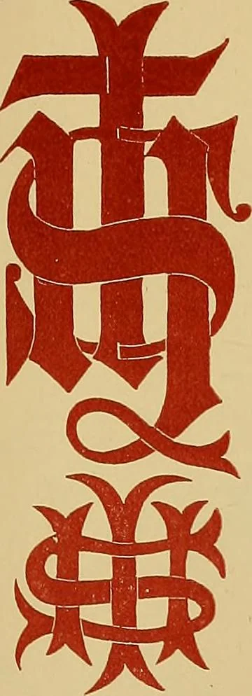 An illustration from The embroiderer's book of design : containing initials, emblems, cyphers, monograms, ornamental borders, ecclesiastical devices, mediæval and modern alphabets, and national emblems, 1891, leaf 36