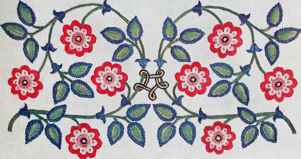 An illustration from Embroidery : a collection of articles on subjects connected with the study of fine needlework, including stitches, materials, methods of work, and designing, and history ..., 1909, leaf 102