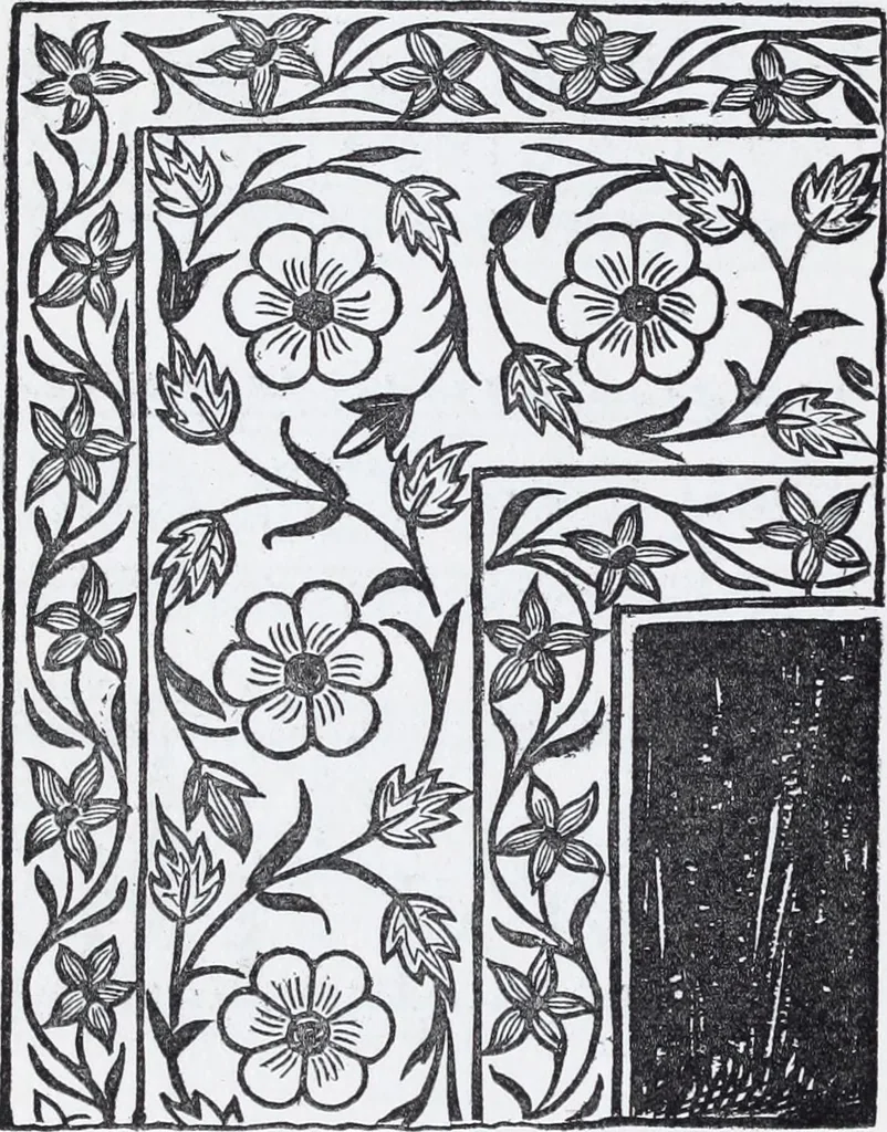 An illustration from Embroidery : a collection of articles on subjects connected with the study of fine needlework, including stitches, materials, methods of work, and designing, and history ..., 1909, leaf 111